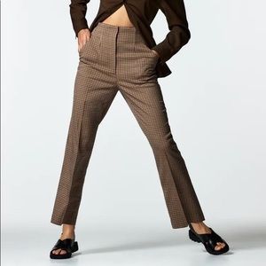 Zara XS high waisted plaid pants.